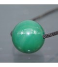 Ágata verde esfera perforada para colgar