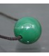 Esfera de Ágata verde perforada para colgar