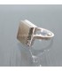 Pirita Cubo de España en anillo de plata de ley ajustable