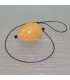 Calcita naranja talla huevo perforado para masajes
