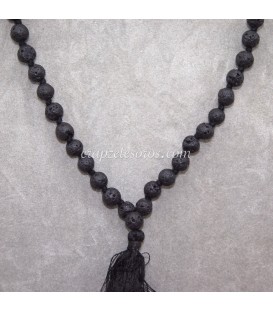 Mala o rosario oriental de esferas 6 mm de Lava 