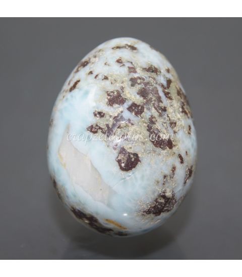 Huevo de Larimar de 114 gr y 51 mm