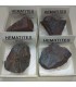 Hematites de Brasil en cajíta de colección de 4x4 cm.