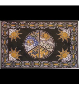Simbolo de la Paz en tapiz de algodón de 135x210cm