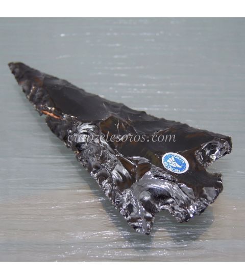 Obsidiana caoba tallada en flecha natural de México