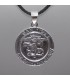 Medalla de San Miguel Arcángel en colgante de plata de ley