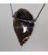 Obsidiana negra talla punta flecha en colgante macramé de algodón