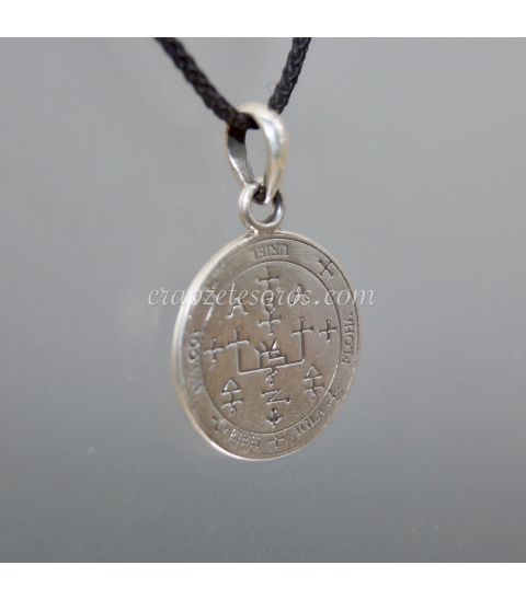 Colgante de medalla Arcángel Uriel en plata de ley