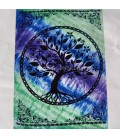 Arbol de la Vida en colorido tapiz de algodon de 147x208cm