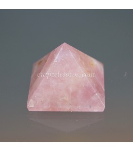 Cuarzo rosa en piramide de 28 mm