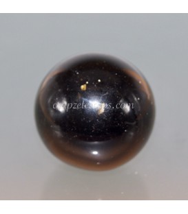 Obsidiana negra de Méjico tallada en esfera , con su peana