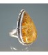 Corales fósiles de Madagascar en anillo de plata de ley