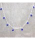 10 gemas de Lapislázuli facetadas en collar de  plata de ley