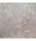 13 gemas Cuarzo Citrino facetado en Collar de plata de ley