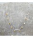 13 gemas Cuarzo Citrino facetado en Collar de plata de ley