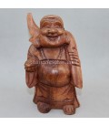 Buda Hotei, el de la prosperidad. y felicidad en madera