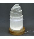 Lámpara led con torre de Selenita de 17 cm