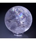 Cuarzo cristal de roca arcoiris en esfera de 70 mm