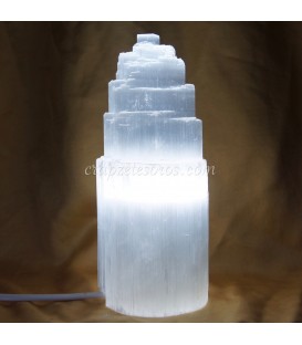 Lámpara de Selenita torre de 20 cm