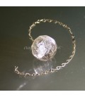 Cuarzo esfera facetada en pendulo para radiestesia