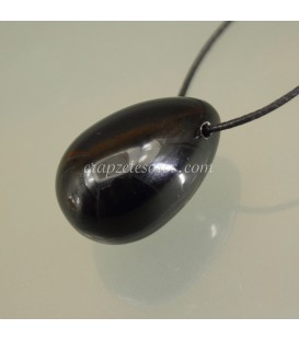 Obsidiana negra tallada en forma de huevo para masaje