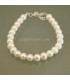 Finas Perlas naturales de 5 mm en pulsera con cierres de plata de ley