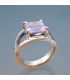 Kunzita rosa en anillo exclusivo de plata de ley