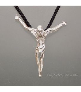 Colgante Cristo crucificado de plata de ley