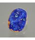 Impresionante Azurita cristalizada natural de China en anillo de plata de ley