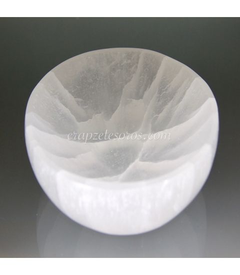 Selenita piedra luna en forma de cuenco