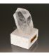 Cuarzo cristal de roca  de Brasil en peana de Travertino
