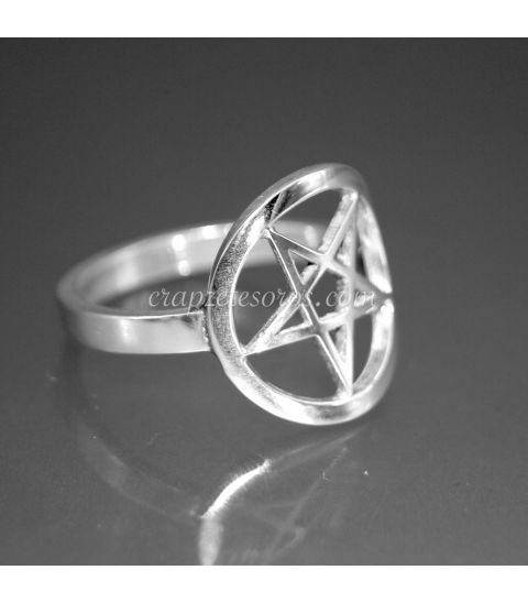 Pentagramatón o Tetragramatón en anillo de plata de ley