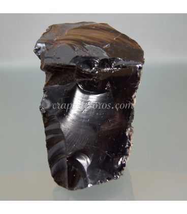 Obsidiana negra masiva natural de México