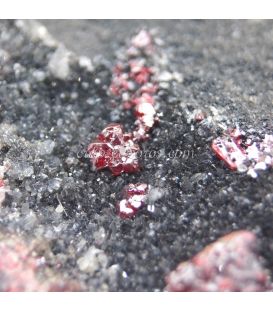 Cinabrios cristalizados en matriz de Almadén España
