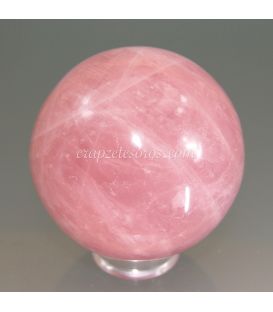 Esfera de intenso Cuarzo rosa de Madagascar