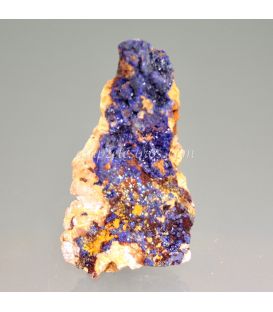 Azurita cristalizada en matriz de Marruecos
