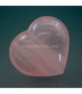Espectacular Cuarzo rosa forma corazón