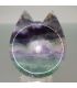 Fluorita arcoiris en forma de Cuenco cabeza de gato