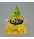Pirámide Orgonites con Cuarzo citrino y Árbol de la vida