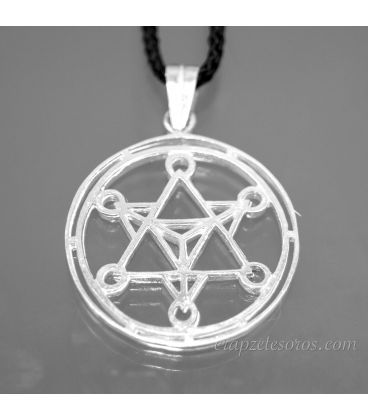 Merkaba en colgante de plata de ley