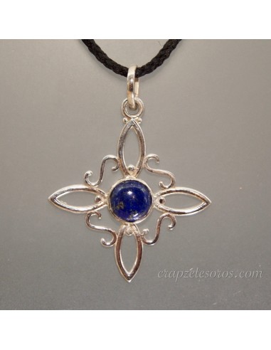 Nudo de bruja y Lapislazuli en colgante de plata