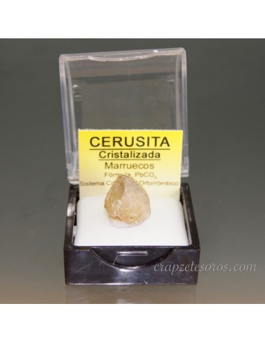 Cristal de Cerusita en estuche protector