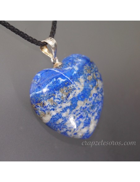 Corazon de Lapislázuli en colgante con plata