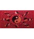 Precioso Ying Yang estampado en tapiz de algodón de la India.