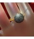 Anillo de plata dorada con 96 diamantes talla rusa