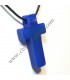 Ágata azul tallada en forma de cruz para colgante