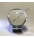 Esfera y peana de cristal transparente