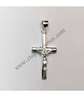 Colgante de plata con Cristo en la cruz.
