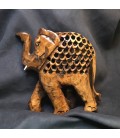 Doble elefante en madera de la India